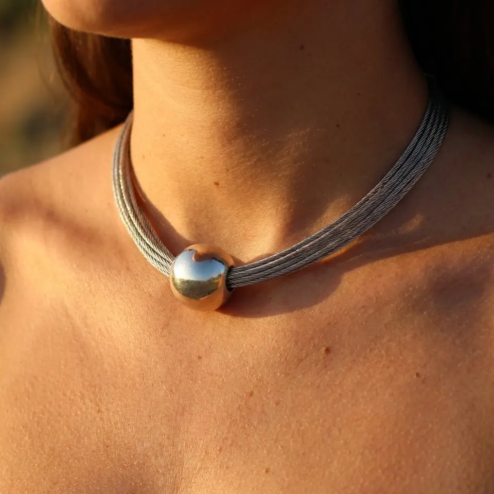 Collar Chapa de oro 18K, foto 2 de 2